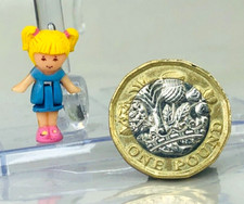 Doll Figure Polly Pocket Mini Vintage Rare Official Blond Pink Shoes