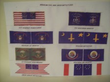 AMERICAN  CIVIL WAR  UNION FLAGS    EIGHT  ASSORTED   APPROX  1/32 