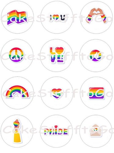 Pride edible cup - pride, cake