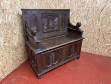A Victorian Carved Oak Box