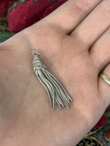 Vintage tassel charm antique - tassel,