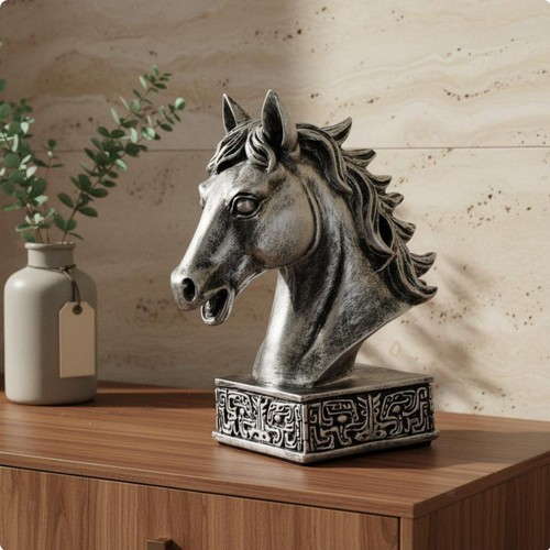 Resin horse statue distressed - resin,