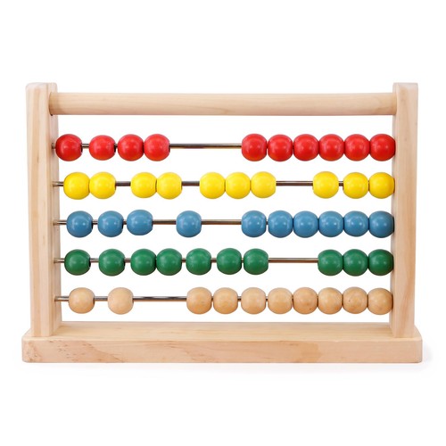 Wooden abacus with beads - with, 50