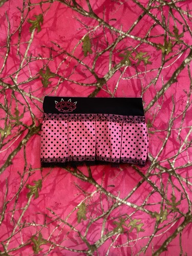 Hot pink and black lace - pink,