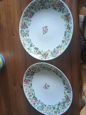 2 X Crown Staffordshire Dinner Plates