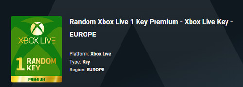 Random xbox live - key, premium