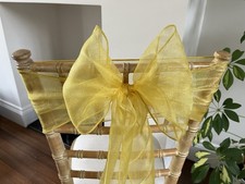 Yellow Organza Chair Sashes X 48