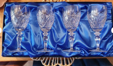 Royal Scot 4x Hand Cut Lead Crystal Glasses - In Box - 6" Tall