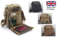 Men Small Vintage Canvas Satchel School Military Shoulder Messenger Bag Backpack