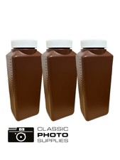 Storage Bottle For Film Developing - 3 X 1L Bottles - Brown