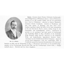 Charles John Parris of Oaklands, Crowborough Sussex - Antique Print 1904