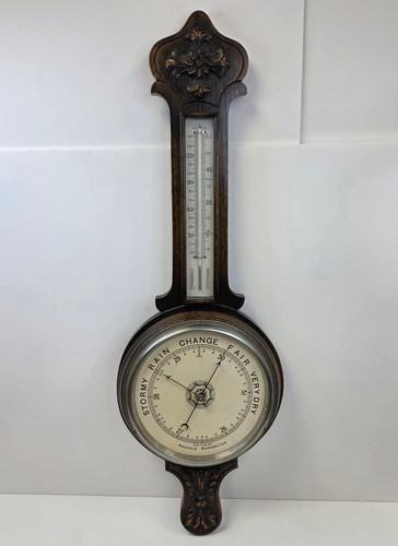 Antique aneroid barometer - aneroid,