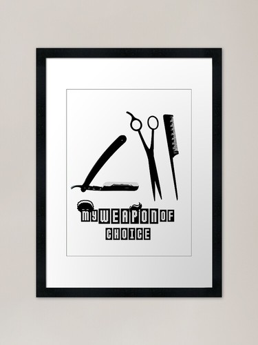 Barber essentials framed art - essentials,