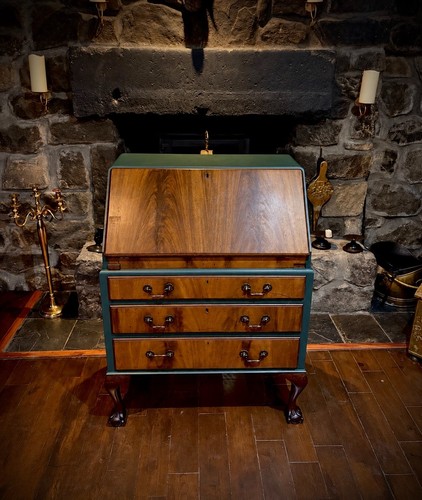 Vintage flame mahogany writing - flame,