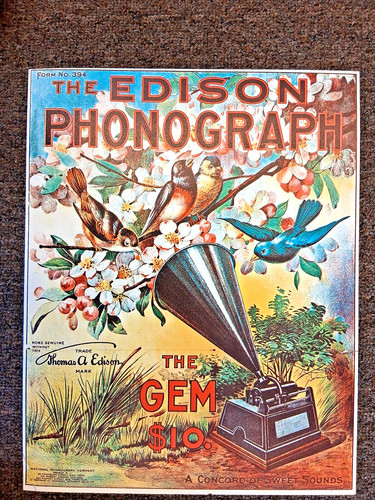 The edison phonograph - phonograph, gem