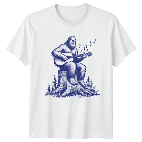 Bigfoot playing guitar music - playing,
