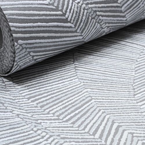 Grey white wave wallpaper - white,