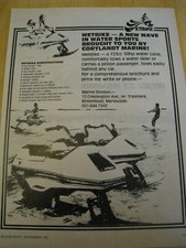 WETBIKE WATERSPORTS CORTLANDT MARINE 1982 ADVERT READY FRAME A4 SIZE FILE U