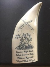 Whale tooth scrimshaw resin