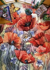 3D Red Poppy Flowers N1604 Floor WallPaper Murals Floor Print Decal Romy 2024