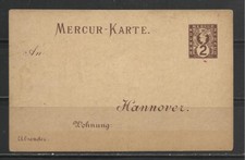 Private Post Mercur Hanover, 2Pf. postcard unused,