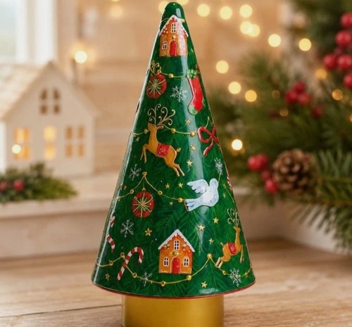 Biscuit christmas tree tin - ,