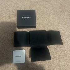 Authentic Chanel Jewellery Black Gift Box With Velvet Inner Casing