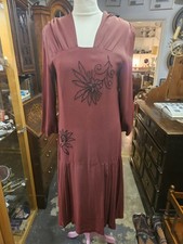1930s Vintage Crepe Tea Dress