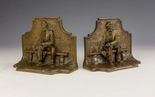 Antique Solid Bronze Bookends