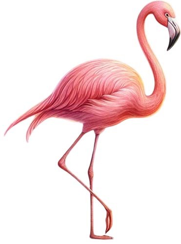 Colour pink flamingo - colour, wall