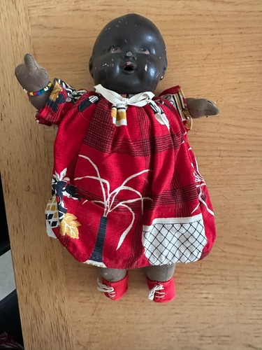 Vintage black composition doll - composition,