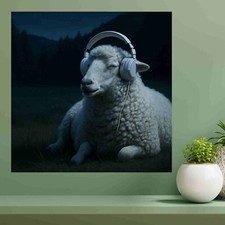 9x9cm Car Sticker Funny Sheep