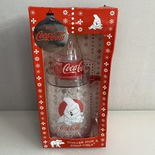 Christmas Coca Cola Gift Tankard Chiller Polar Bears Boxed & Empty Bottle Coke