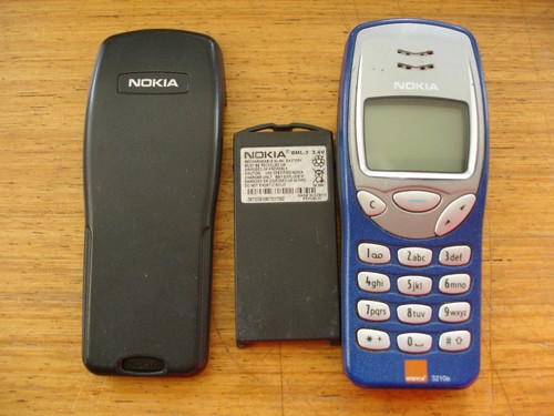 Blue nokia 3210 mobile - blue, phone
