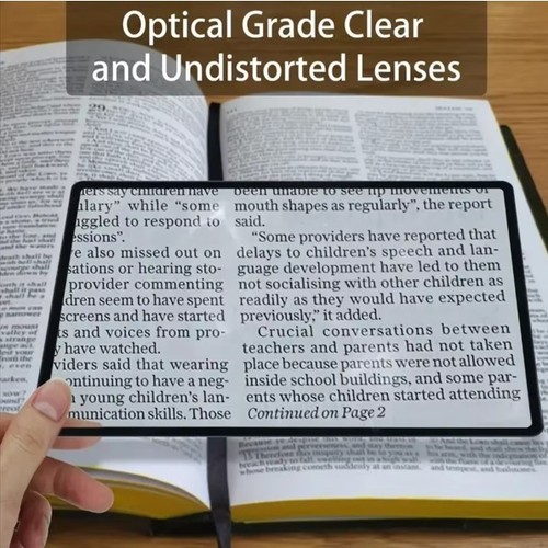 Ultra thin magnifier sheet - x,