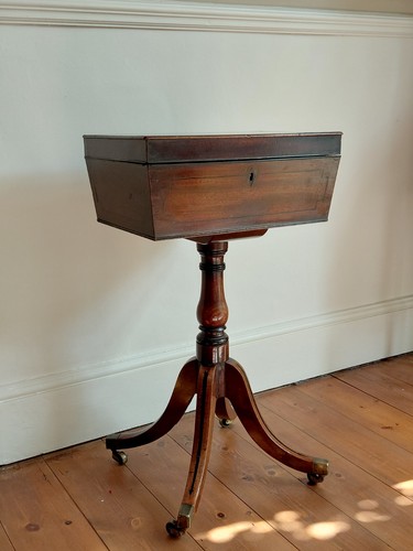 Antique regency teapoy - antique, table
