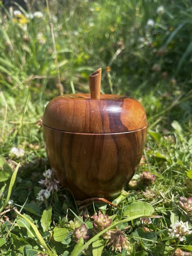 Vintage wooden apple with - wooden,