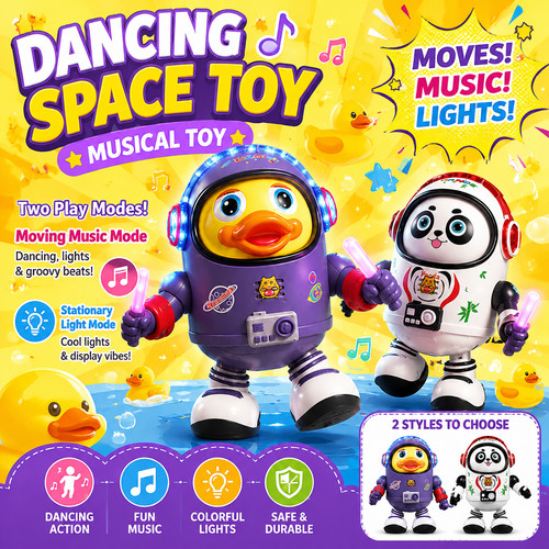 Dancing space duck - dancing, interactive