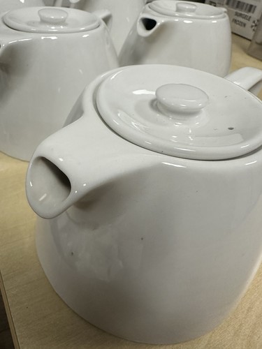 White china porcelain tea pot - china,