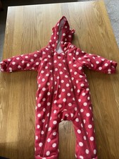 M&S Baby Girls Snowsuit With Integrated Mittens Cute ExCondition 3-6 Months