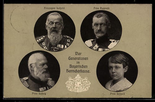 Postcard four generations - , in