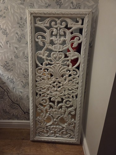 White rectangle wall mirror - rectangle,
