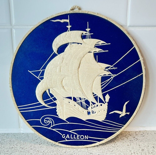 Art deco embossed - embossed, galleon