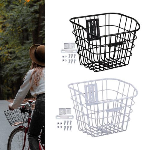 Iron wire bike basket - iron,