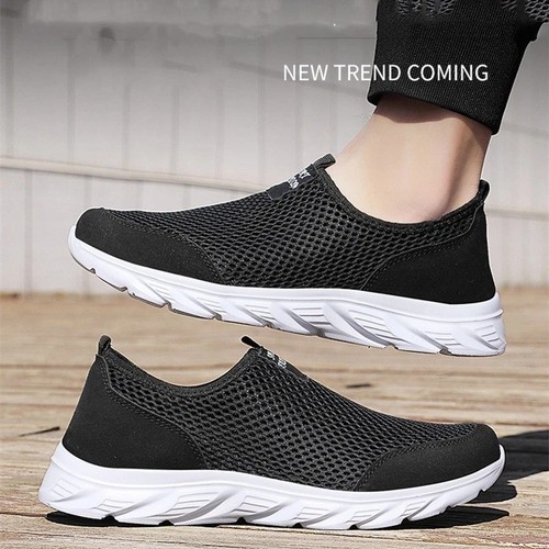Men summer mesh slip - mesh, slip-on