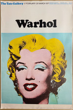 Original Andy Warhol Marilyn Monroe Poster Vintage Artwork 1971 Tate Exhibition