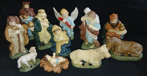 Vintage nativity scene - vintage, figures