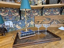 Large And Highly Ornate Carved Wooden Butlers Tray