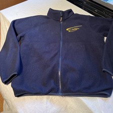 Subaru USA rally LL Bean Men’s Jacket Fleece Bomber Size L Full Zip Thermal 