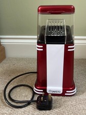Savisto Vintage Style 1200 W Hot Air Popper Popcorn Maker Machine, Red VGC